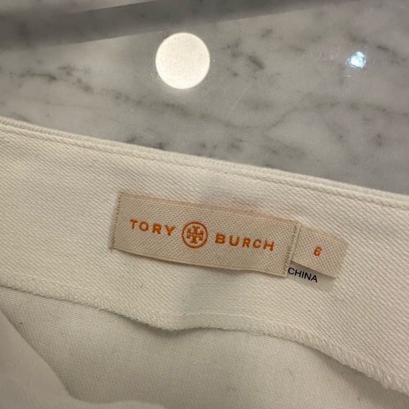 NWOT Tory Burch White Denim Skirt Denise | Sz: 6 - Picture 8 of 8